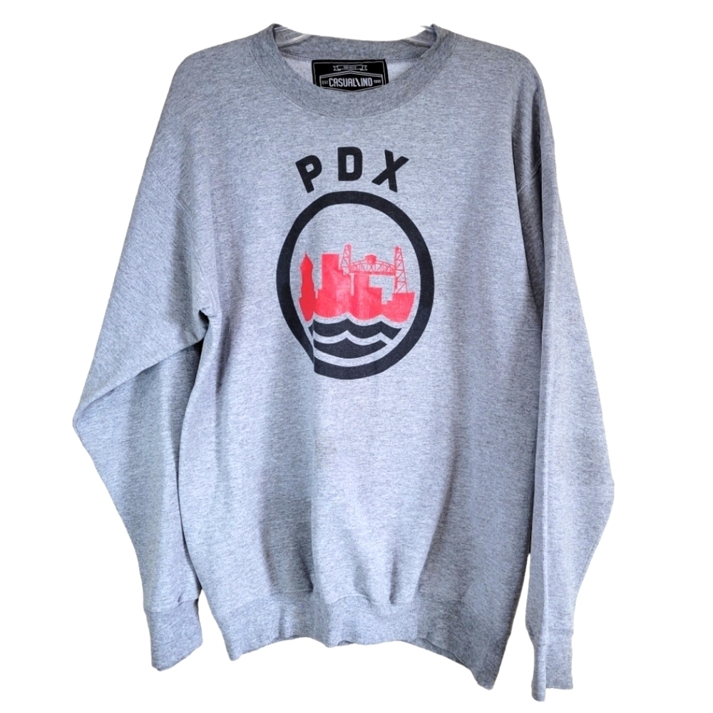 PDX Grey Logo  Sweatshirt from Casualland Ind. Men's Size Medium